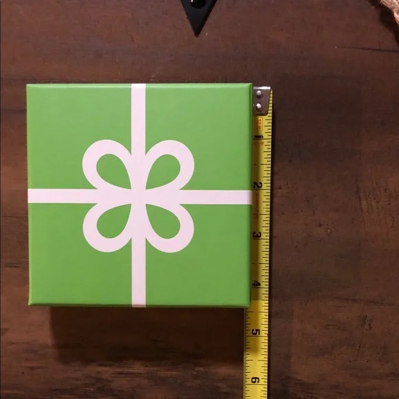 JCPenney Lime Gift Box with White Ribbon Design - Picture 8 of 10